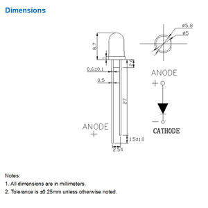 Sıcak satmak <span class=keywords><strong>led</strong></span> <span class=keywords><strong>5mm</strong></span> diyot Yeşil ışık Yuvarlak şekil için kırmızı <span class=keywords><strong>led</strong></span> kurulu - Product Image 2