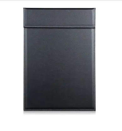 Office Stationery A4 Leather Paper Clip Board with Magnet Clip