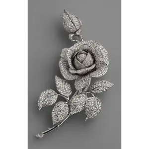 Broche de strass para mulheres, broche da moda com strass, joia de cristal, decoração para mulheres