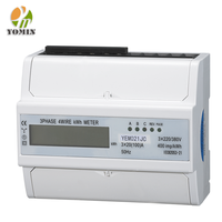 YEM021JC prix de gros usine 3 phases LCD affichage kwh mètre/bas prix Din Rail multimètre numérique/3 phases compteur de puissance