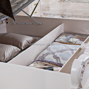 الهيدروليكي رفع حجم الملك بروفانس الفرنسية الابيض أثاث - Product Image 5