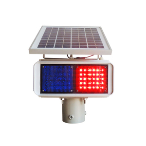 Nhà Máy Bán Hàng Trực Tiếp Năng Lượng Mặt Trời Strobe Ánh Sáng Giao Thông Nhấp Nháy Lights Red Blue <span class=keywords><strong>Led</strong></span> Cảnh Báo Đèn - Product Image 3