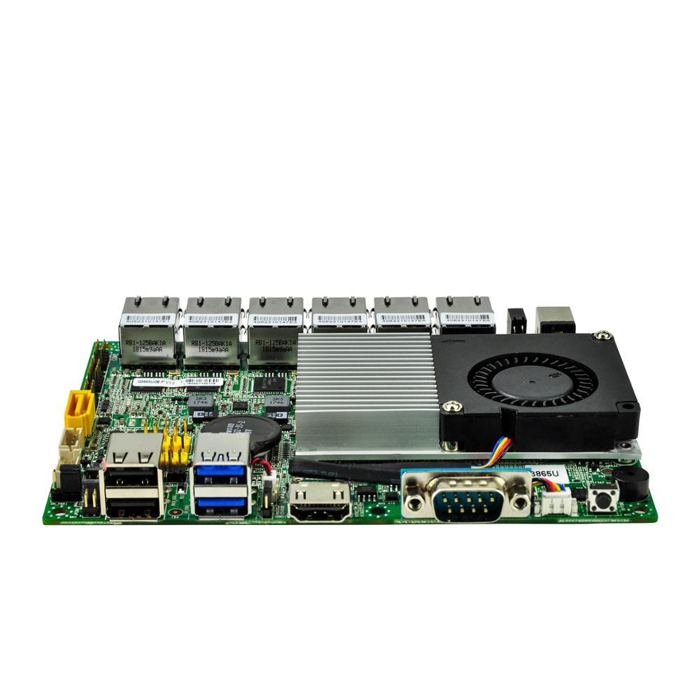 Intel мини компьютер 6 Lan порт мини Pfsense Linux порт брандмауэр Материнская плата