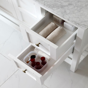 North American Open Space <strong>Towel</strong> <strong>Storage</strong> <strong>Cabinet</strong> Wood Frame <strong>Bathroom</strong> Furniture <strong>Cabinet</strong> and Framed Mirror - Product Image 3