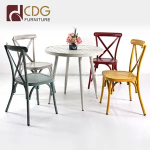 Ensemble de petites chaises et Tables de café en métal Vintage, style industriel, Vintage, rondes, en aluminium