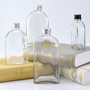 Wholesale Beverage Flat Square Clear Glass 50ml 100ml Juice <strong>Bottle</strong> <strong>200ml</strong> - Product Image 4