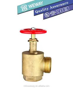 Global Forged Brass Fire Hose Valve with Hose Connectors Angle Type