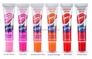 Brillo de labios a prueba de larga duración Oso de lápiz labial tatuaje magia Peel de labio líquido vaya tinte brillo de labios paquete Labiales - Product Image 3