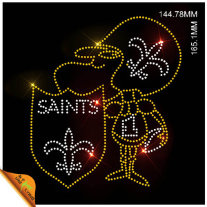 Santos <span class=keywords><strong>de</strong></span> la flor <span class=keywords><strong>de</strong></span> <span class=keywords><strong>lis</strong></span> <span class=keywords><strong>de</strong></span> la revisión <span class=keywords><strong>de</strong></span> cristal Rhinestone Motif Design - Product Image 1