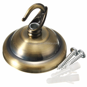 Plafonnier vintage en laiton antique, style <span class=keywords><strong>crochet</strong></span> ouvert, vis, métal brossé, rose, <span class=keywords><strong>luminaire</strong></span> de <span class=keywords><strong>plafond</strong></span>, économie d'énergie, 6,5 cm de diamètre. Pendentif - Product Image 4