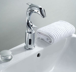 دولفين شكل واحد الباردة touchless صنبور الاستشعار التلقائي الحمام خلاط حوض الحنفية - Product Image 1