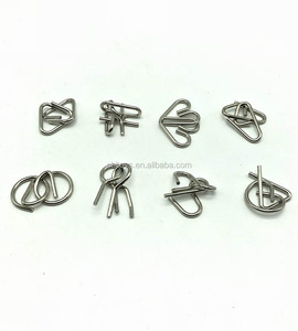 Dây Kim Loại câu đố Iq tâm trí não trêu ghẹo lồng vào nhau Câu Đố kim loại trò chơi câu đố 8 cái/bộ Đồ chơi giáo dục cbl5118 - Product Image 2