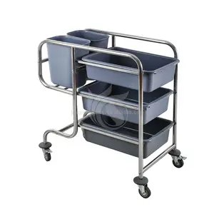 Mico 2026 Hospitality Top Sale 2 Or 3 Tier Stainless Steel Hospital Medical Trolly/Food Service Trolly Cart