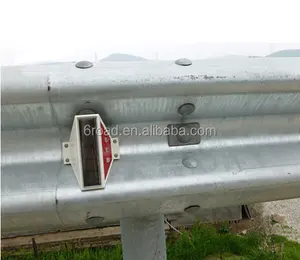 Guardrail solar powered guardrail attached trapezoid led flashing road delineator cn zhe 6road