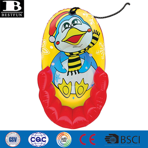 Traîneau à neige <span class=keywords><strong>gonflable</strong></span> en vinyle robuste en plastique durable pour bébé, ski avec dossier - Product Image 4