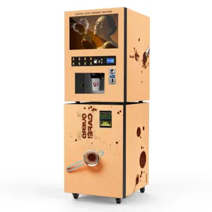 Cash Operated Commercial Automatic Coffee Vending Machine Outdoor With HD LCD Screen