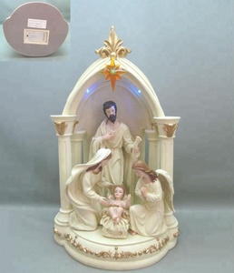 Premium 16,5 pulgadas Sagrada Familia Jesús María y <span class=keywords><strong>Jos</strong></span>é religiosa con luz LED - Product Image 1