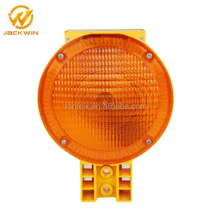 CE Certificate Orange Blinking 932 LED Solar Powered Barrier Warning Lights for Israel Market