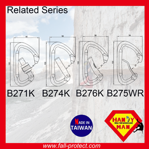 23KN D Shape Rock Climbing Aluminum Screw Gate For Rescue Carabiner - Product Image 6