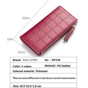Griglia di cuoio DELL'UNITÀ di elaborazione del raccoglitore delle signore di colore multiplo con zip raccoglitore di cuoio delle signore zip signore del raccoglitore della frizione - Product Image 2