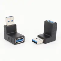 90 Derajat USB 3.0 Male Ke USB 3.0 Female Adaptor untuk Transmisi Data