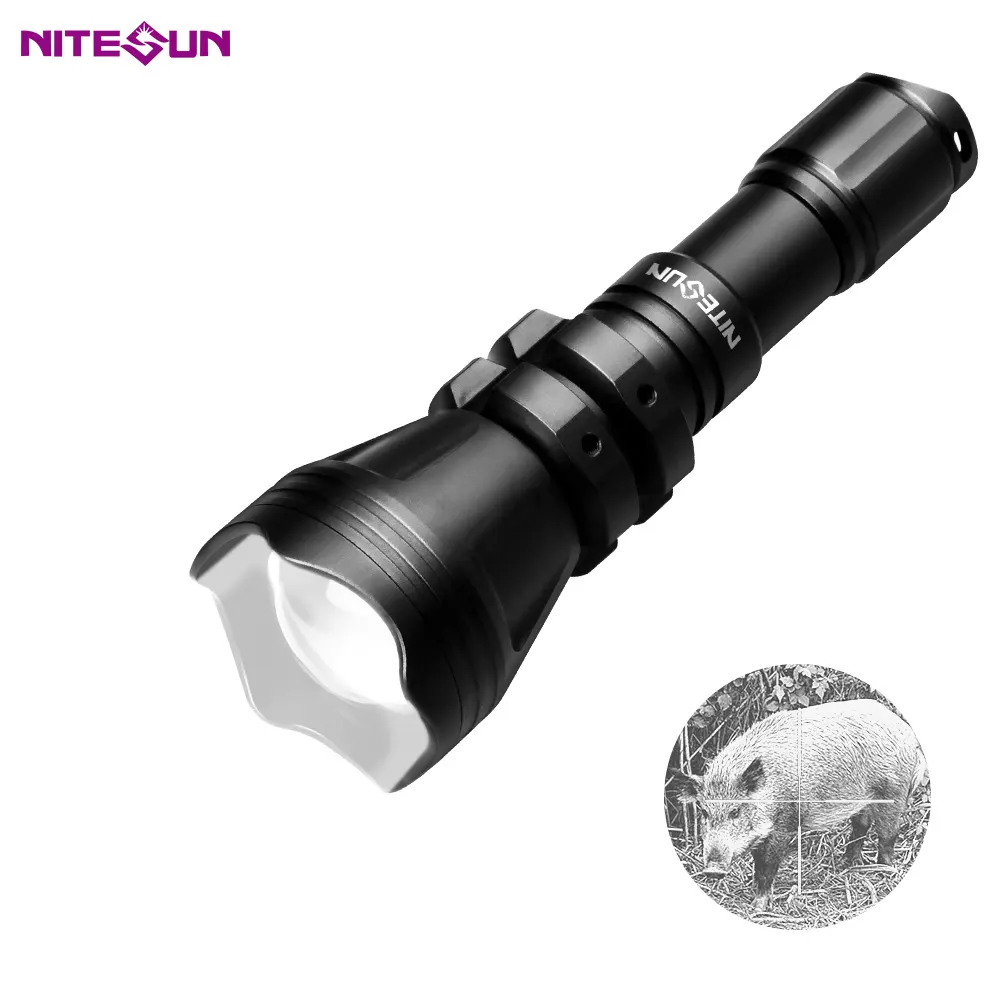 Nitesun-linterna de caza B158 con zoom, IR, la mejor visión nocturna para caza