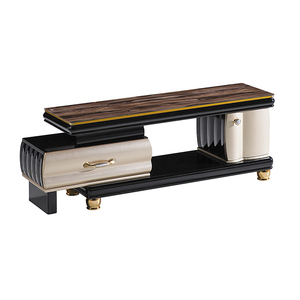 Suporte contemporâneo de metal para <span class=keywords><strong>tv</strong></span>, suporte de aço inoxidável com design de metal e vidro lcd
