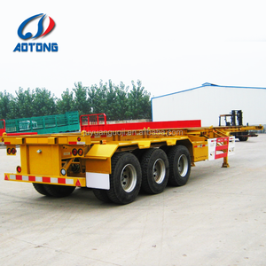 Aotong الصين مصنع 2 المحاور 3 المحاور 20Ft 40Ft حاوية إطار الهيكل العظمي شاحنة نصف مقطورة الهيكل الهيكل العظمي شبه مقطورة - Product Image 2