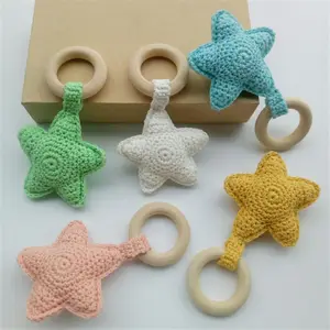 Crochet nursering Baby Play Gym 스타 (energy star) teether toy 와 나무