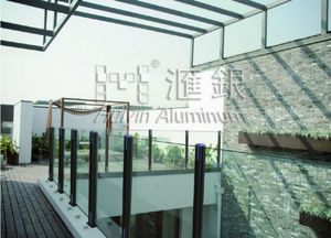Barandilla de vidrio de aluminio <span class=keywords><strong>para</strong></span> terraza / jardín - Product Image 4
