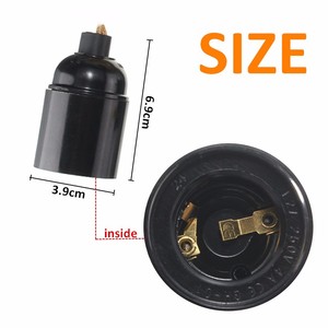 3M E27 Vintage trenzado <span class=keywords><strong>Cable</strong></span> de tela <span class=keywords><strong>con</strong></span> <span class=keywords><strong>enchufe</strong></span> para Reino Unido de araña colgante de luz de la lámpara de la bombilla del sostenedor del zócalo - Product Image 5