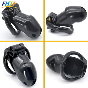 V2 100% مواد من الصمغ البلاستيك قفص قفص ذكر العفة جهاز - Product Image 5