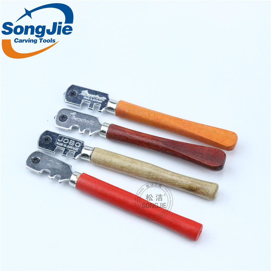 Шестиколесный круговой резак для стекла, карбид вольфрама, деревянная ручка, немецкий резак для стекла