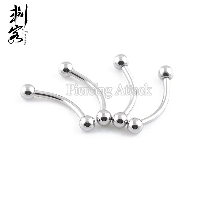 Stainless Steel Curved Barbell Alis Cincin Body Piercing Jewelry
