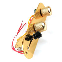 Telecaster chargé 3 voies interrupteur plaque de commande Tele guitare, or, adaptateur GD