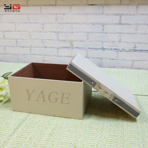China Manufacture Cheap Wooden Leather Classic <strong>Decorative</strong> <strong>Storage</strong> <strong>Box</strong> <strong>for</strong> Home/office - Product Image 3