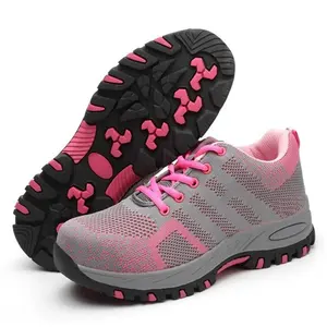 Chaussures <span class=keywords><strong>de</strong></span> sécurité <span class=keywords><strong>de</strong></span> travail sportives légères et respirantes pour femmes, avec embout en acier anti-écrasement - Product Image 1