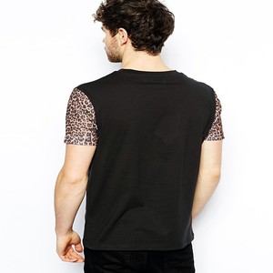 de vêtements en gros t shirts vierges, léopard d'<span class=keywords><strong>impression</strong></span> <span class=keywords><strong>tshirt</strong></span> homme noir, 100% <span class=keywords><strong>impression</strong></span> t shirt en coton personnalisé - Product Image 2
