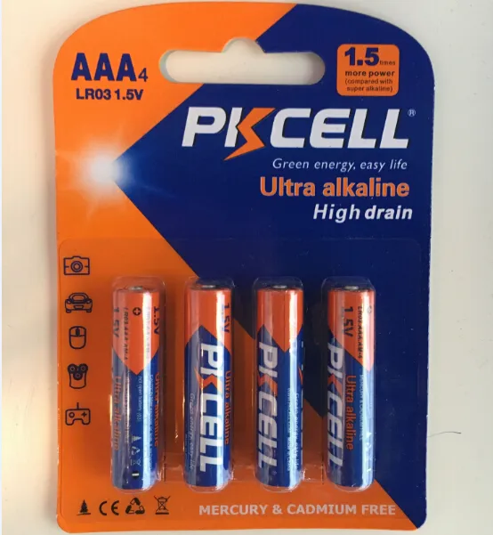 Wholesale blister cards Pilas aaa size 15v AM4 LR03 battery aaa 1.5v no.7 alkaline battery batteries cell for toys