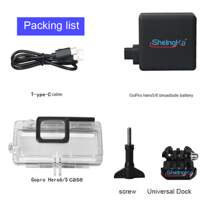 JingYing Offre Spéciale transparent étanche caméra d'action gopro 5 6 externe boîtier de la batterie - Product Image 6