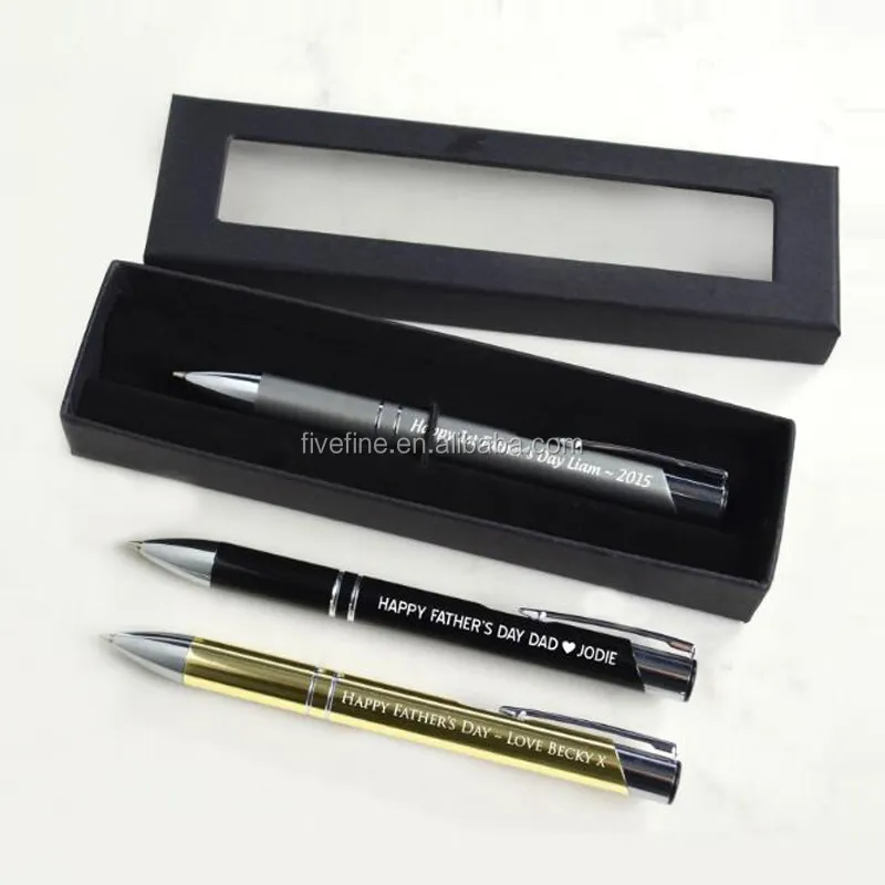 High quality black paper pen packaging box with clear pvc window