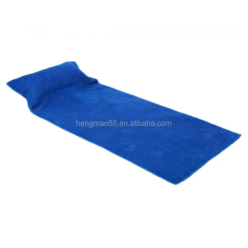 Пляжное полотенце из махровой ткани с надувной подушкой из ПВХ
