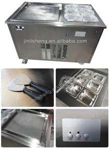 เครื่องทำไอศกรีมรีดเย็น2กระทะ,เครื่องทำไอศ<span class=keywords><strong>ครีม</strong></span>ทอดสำเร็จรูปพร้อมภาชนะใส่ท็อปปิ้ง - Product Image 6