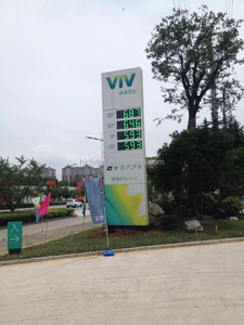 Jam <span class=keywords><strong>LED</strong></span> Tampilan Waktu Stasiun Pengisian Bahan Bakar Nirkabel <span class=keywords><strong>WIFI</strong></span> Reguler Elektronik <span class=keywords><strong>7</strong></span> Segmen Tahan Air Hotcake 18 inci - Product Image 6