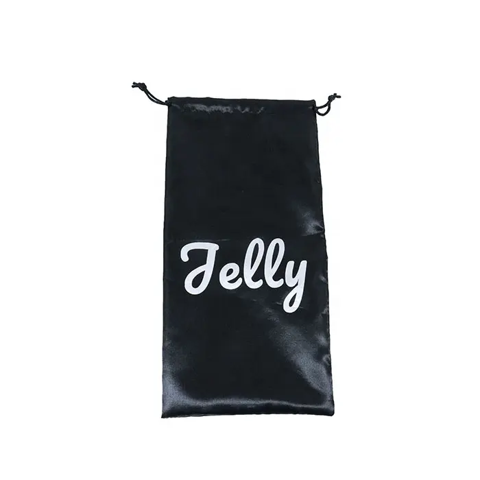 Custom Satin Silk Bags With Logo Drawstring Pouch Jewelry Cosmetic Bags