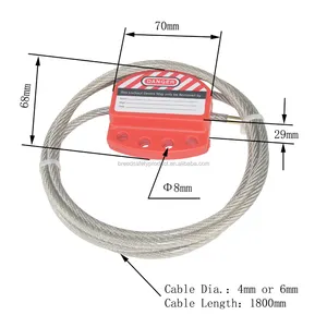 안전 시리즈 LOTO 조정가능한 강철 케이블 차단