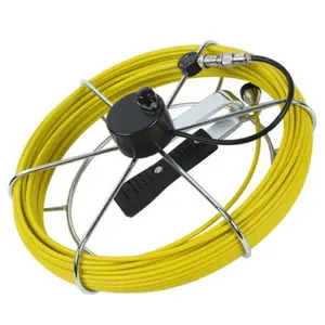 Rueda de cable de inspección de tuberías 20m, cable para sistema de cámara de inspección de vídeo de tubo de serpiente