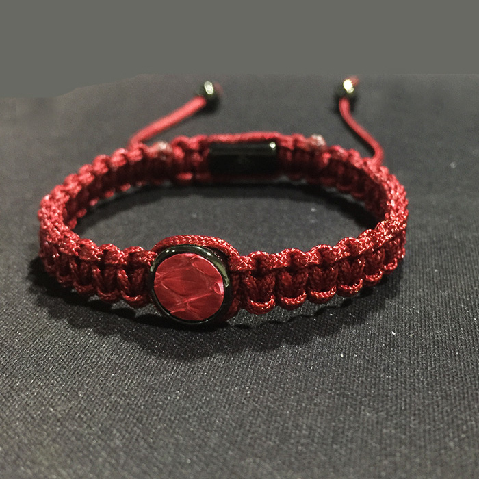 Python En cuir Tressé De Perles Bracelet Personnalisé Corde Bracelet Tressé