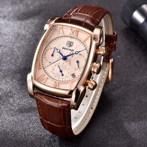 Relojes BENYAR para Hombre, Reloj de Pulsera de Cuarzo con Correa de Cuero, Reloj Deportivo Impermeable, Reloj Casual para Hombre, Reloj Hombre - Product Image 6