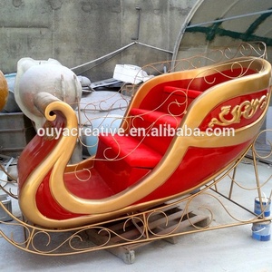 Traîneau de Noël <span class=keywords><strong>géant</strong></span> en fibre de verre pour extérieur, décoration de centre commercial, collection de fêtes personnalisée - Product Image 2